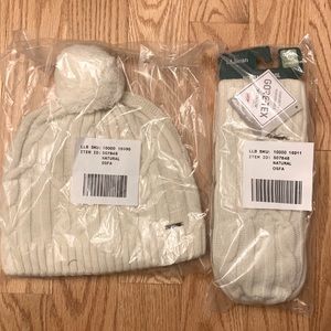 NWT LL Bean hat and mittens